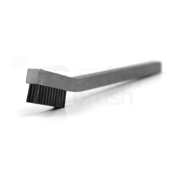 3 x 11 Row 0.003 SS Wire and Aluminum Handle Hand-Laced Scratch Brush, PK12